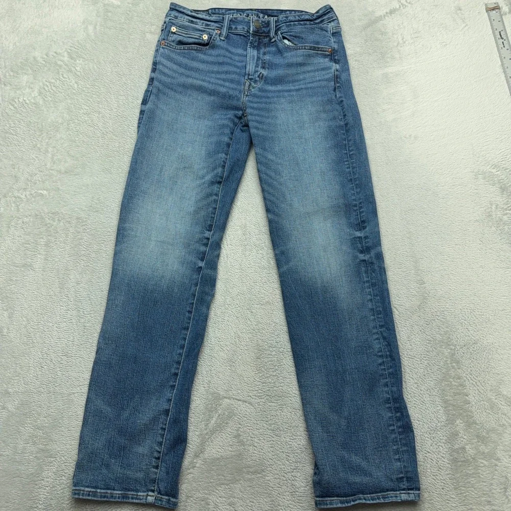 American Eagle Jeans Mens 28x32 Blue Athletic Straight Medium Wash Denim